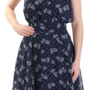 Maison Jules Kimberly Bicycle Print Dress M